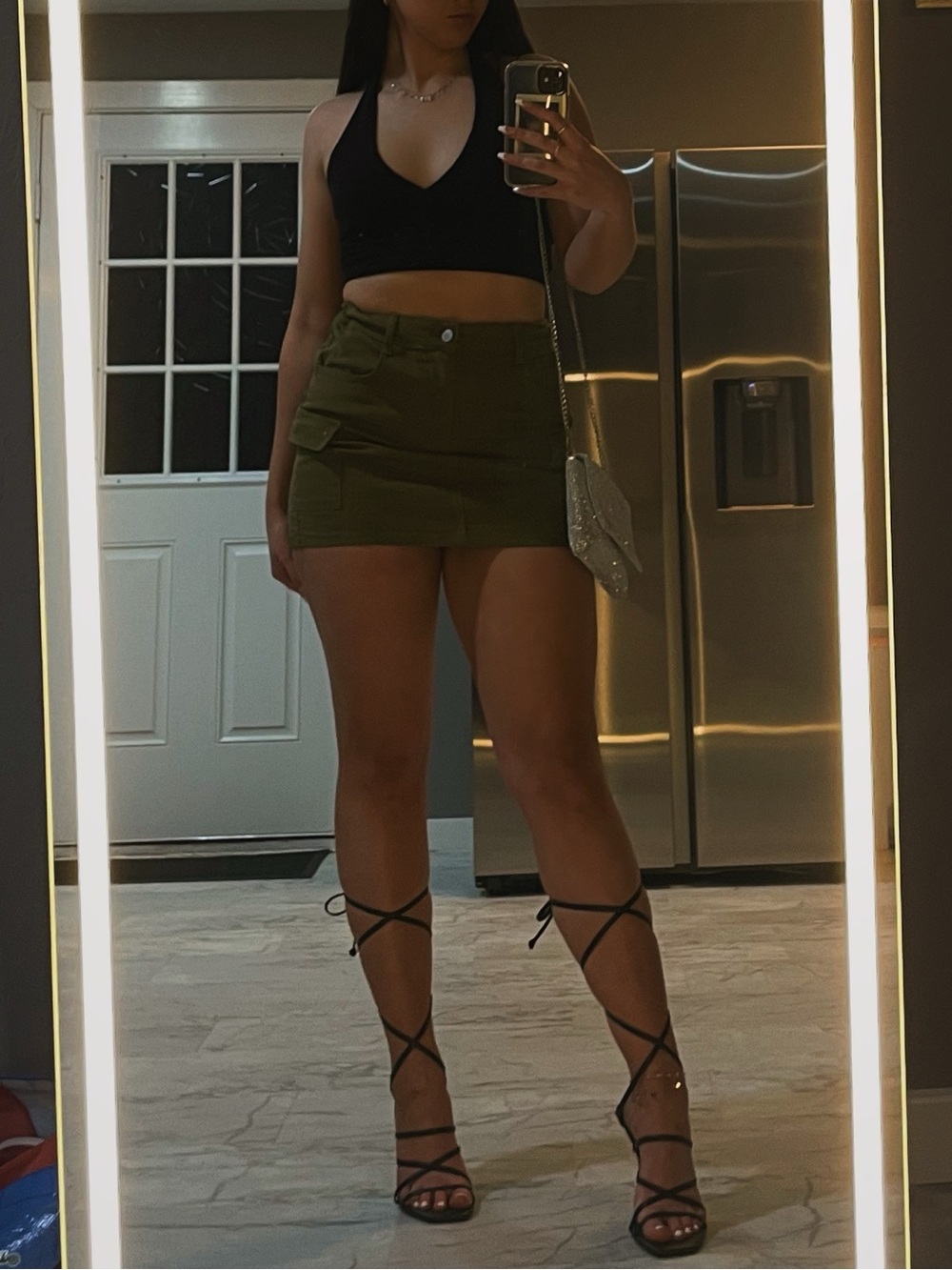 art class Olive Green Utility Skirt